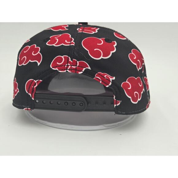 Naruto Shippuden Akatsuki Red Cloud All Over Print Snapback Hat One Size - Picture 4 of 7